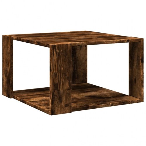 Sofabord i konstrueret træ - 51,5 × 51,5 × 30 cm, røget egetræsfarve