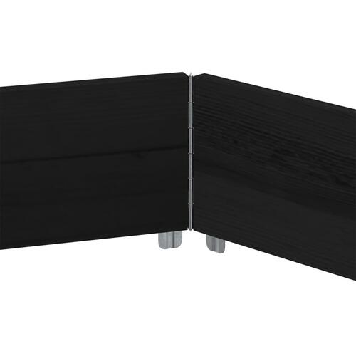 Højbed 160x160 cm massivt fyrretræ sekskantet sort