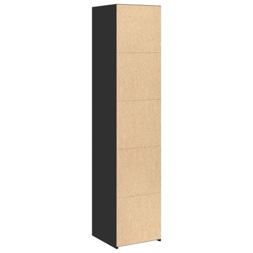 Højskab 40x41x185 cm konstrueret træ sort