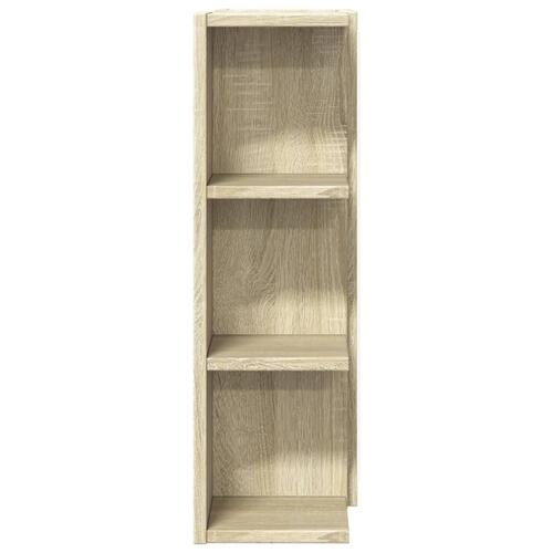 Badeværelsesskab med spejl 80x20,5x64 cm spånplade sonoma-eg