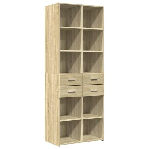 Skab 70x42,5x185 cm konstrueret træ sonoma-eg