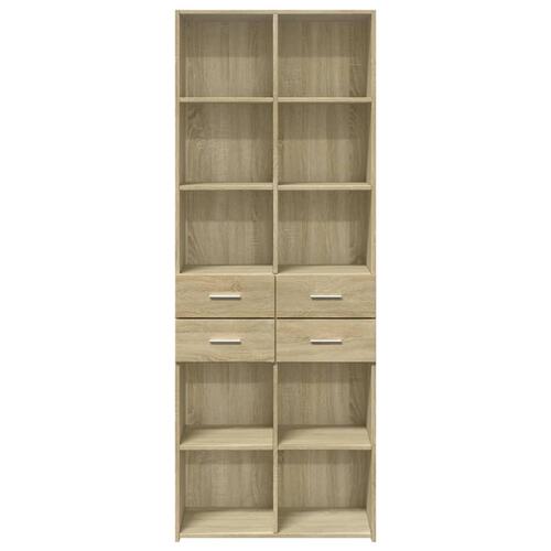 Skab 70x42,5x185 cm konstrueret træ sonoma-eg