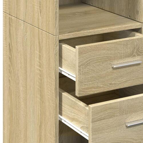 Skab 70x42,5x185 cm konstrueret træ sonoma-eg