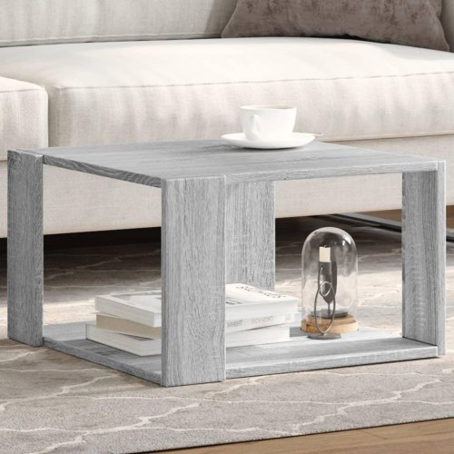 Sofabord i konstrueret træ - 51,5 × 51,5 × 30 cm, grå sonoma-eg