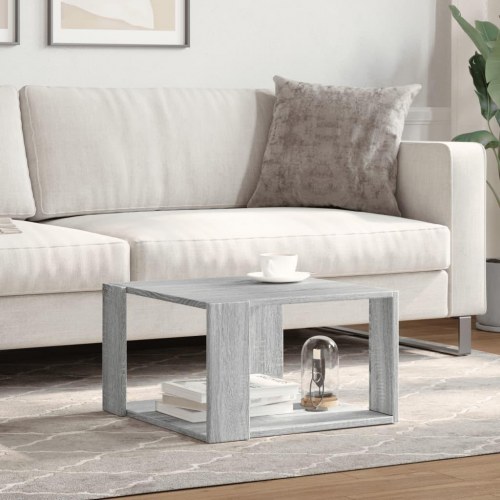 Sofabord i konstrueret træ - 51,5 × 51,5 × 30 cm, grå sonoma-eg