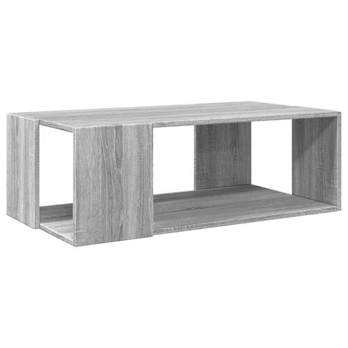Sofabord 89,5x48x30 cm konstrueret træ grå sonoma-eg