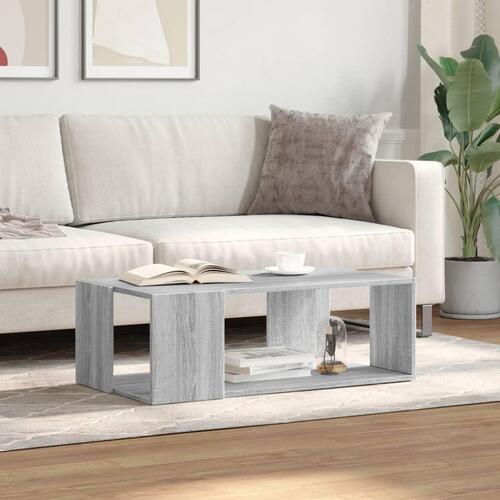 Sofabord 89,5x48x30 cm konstrueret træ grå sonoma-eg