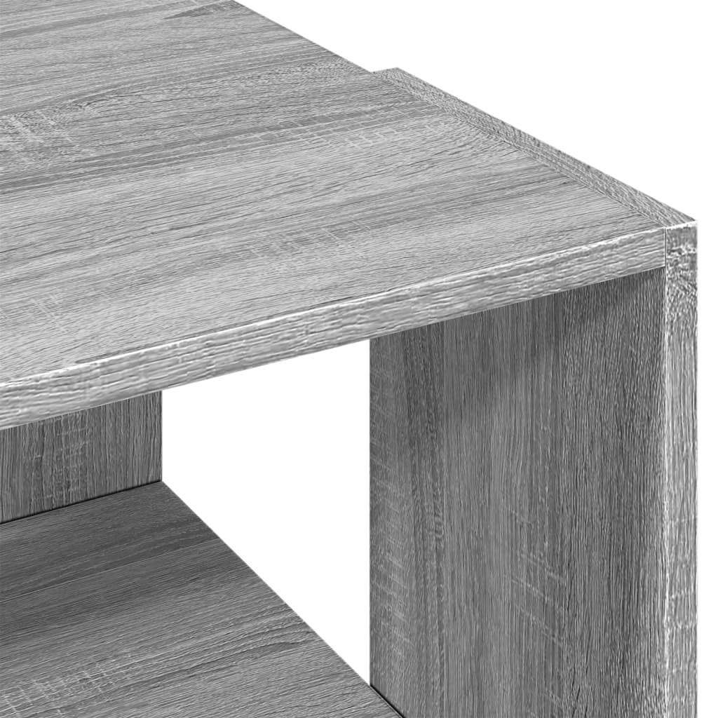 Sofabord 89,5x48x30 cm konstrueret træ grå sonoma-eg