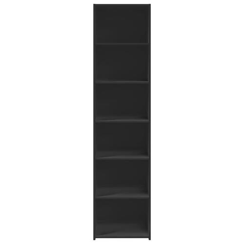 Reol 45x41x185 cm konstrueret træ sort