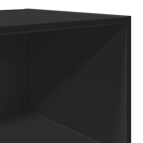 Reol 45x41x185 cm konstrueret træ sort