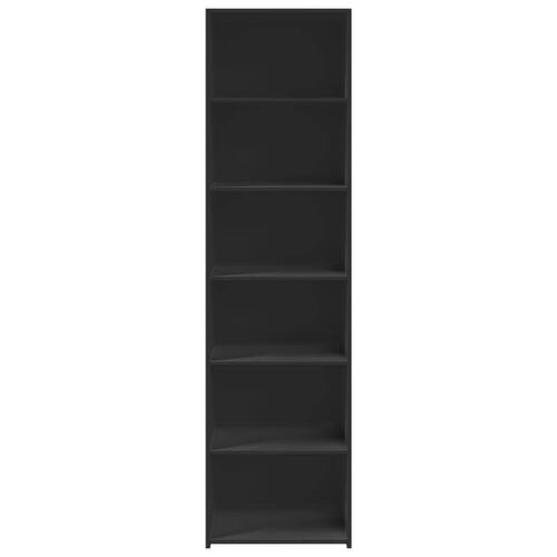 Højskab 50x41x185 cm konstrueret træ sort