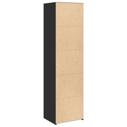 Højskab 50x41x185 cm konstrueret træ sort