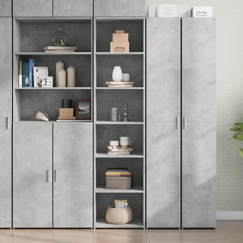 Reol 45x41x185 cm konstrueret træ betongrå