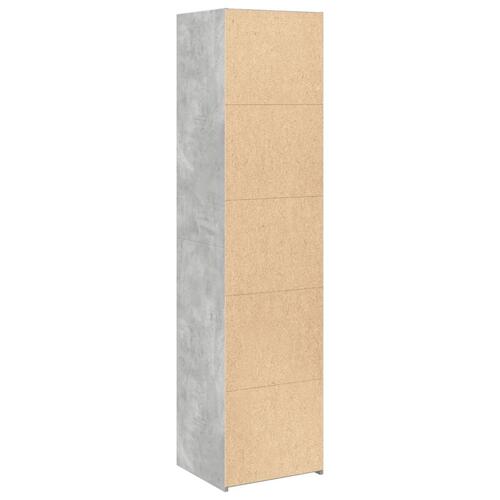 Reol 45x41x185 cm konstrueret træ betongrå