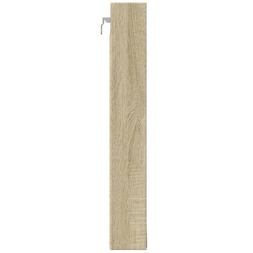 Vitrineskab 100x8,5x58 cm konstrueret træ sonoma-eg