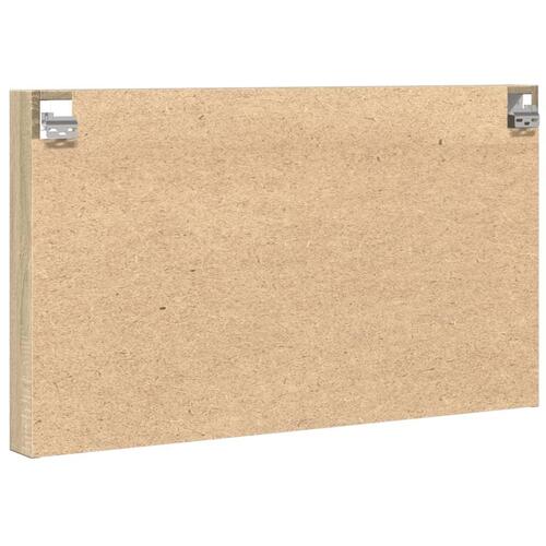 Vitrineskab 100x8,5x58 cm konstrueret træ sonoma-eg