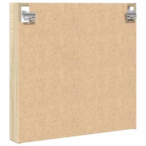 Vitrineskab 60x8,5x58 cm konstrueret træ sonoma-eg