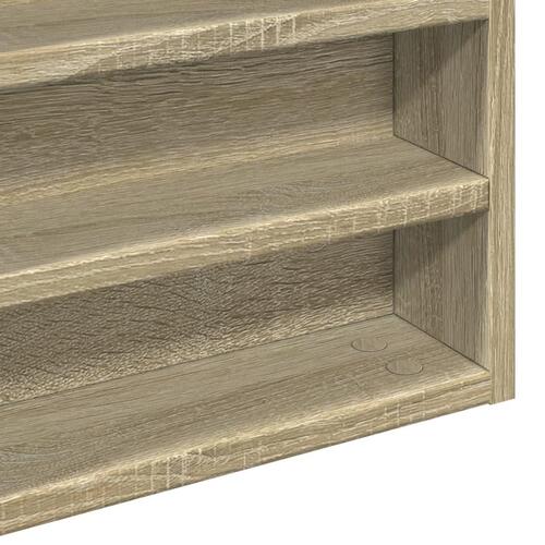 Vitrineskab 60x8,5x58 cm konstrueret træ sonoma-eg