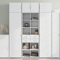 Skab 70x42,5x185 cm konstrueret træ hvid
