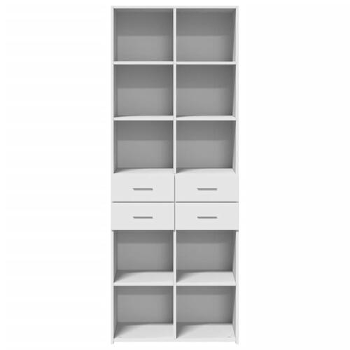 Skab 70x42,5x185 cm konstrueret træ hvid