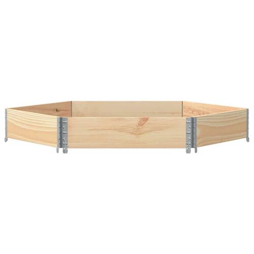 Højbed 160x160 cm massivt fyrretræ sekskantet