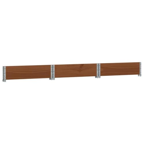 Højbed 160x160 cm massivt fyrretræ sekskantet brun