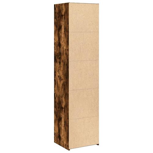 Reol 45x41x185 cm konstrueret træ røget egetræsfarve