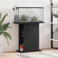 Akvariebord 75x36x72,5 cm konstrueret træ sort