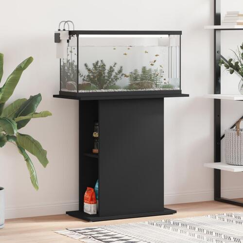 Akvariebord 75x36x72,5 cm konstrueret træ sort