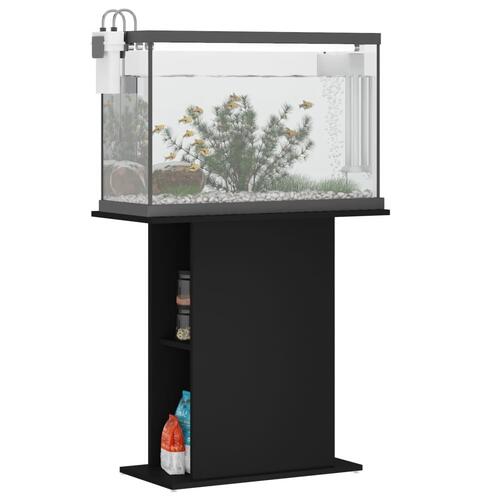 Akvariebord 75x36x72,5 cm konstrueret træ sort