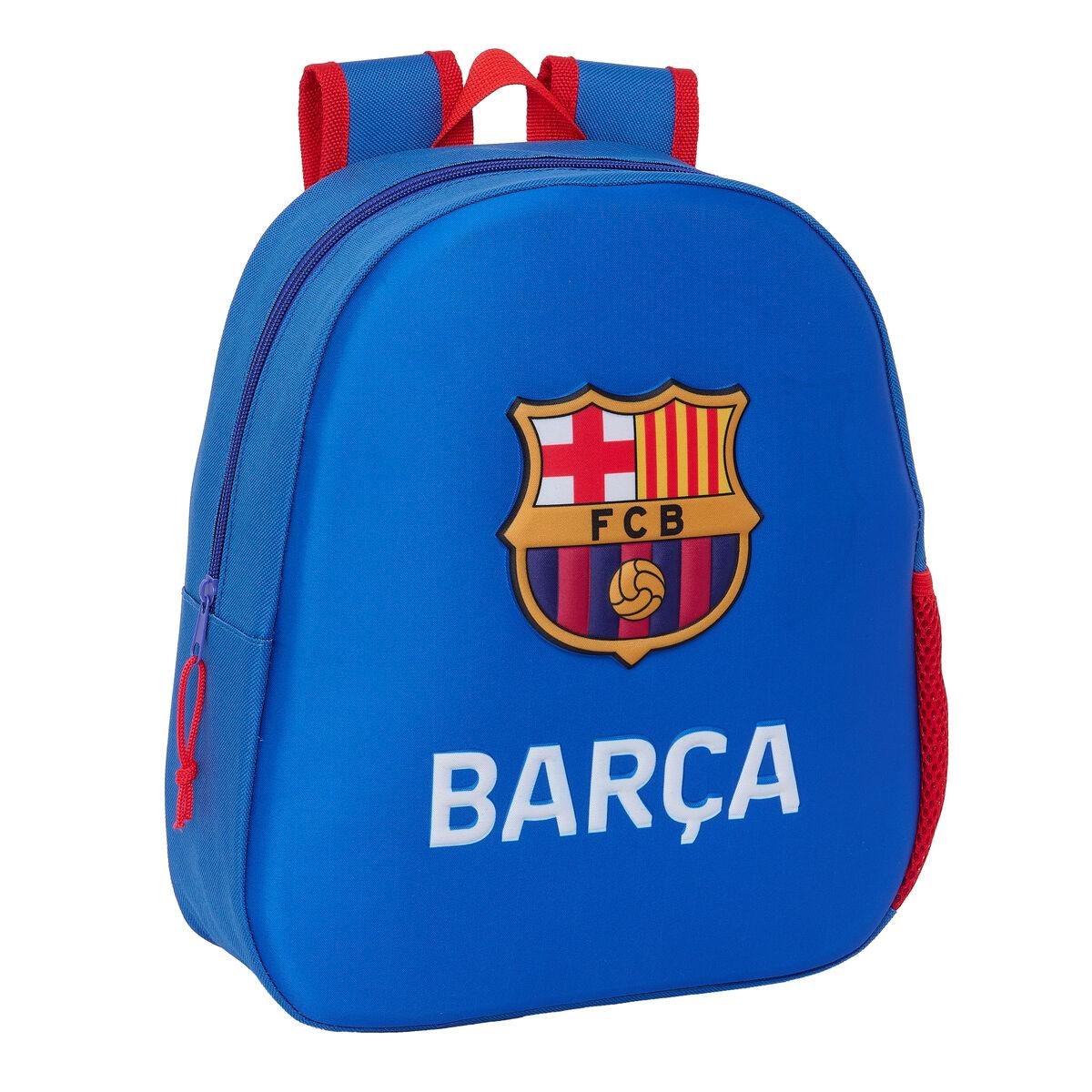 Skoletaske F.C. Barcelona Marineblå 27 x 33 x 10 cm