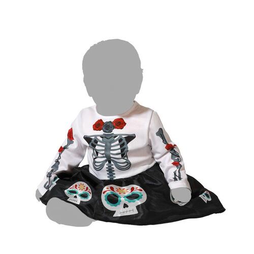 Kostume til babyer Skelet Mexicansk dame 24 måneder
