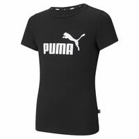 Børne Kortærmet T-shirt Puma Ess Logo G Sort 15-16 år