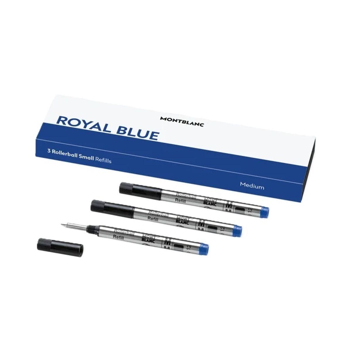 Montblanc refill til kuglepen - Royal Blue, blå blæk (3 stk.)