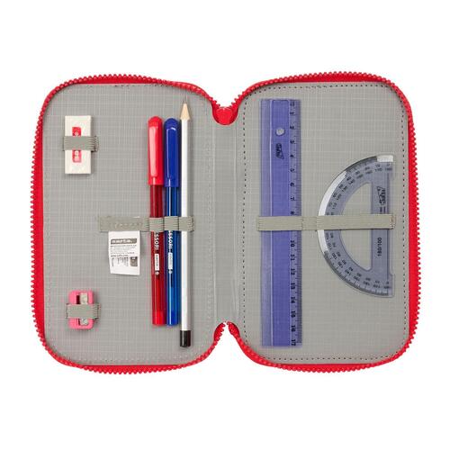 Tredobbelt Penalhus Atlético Madrid Rød 12,5 x 19,5 x 5,5 cm 36 Dele