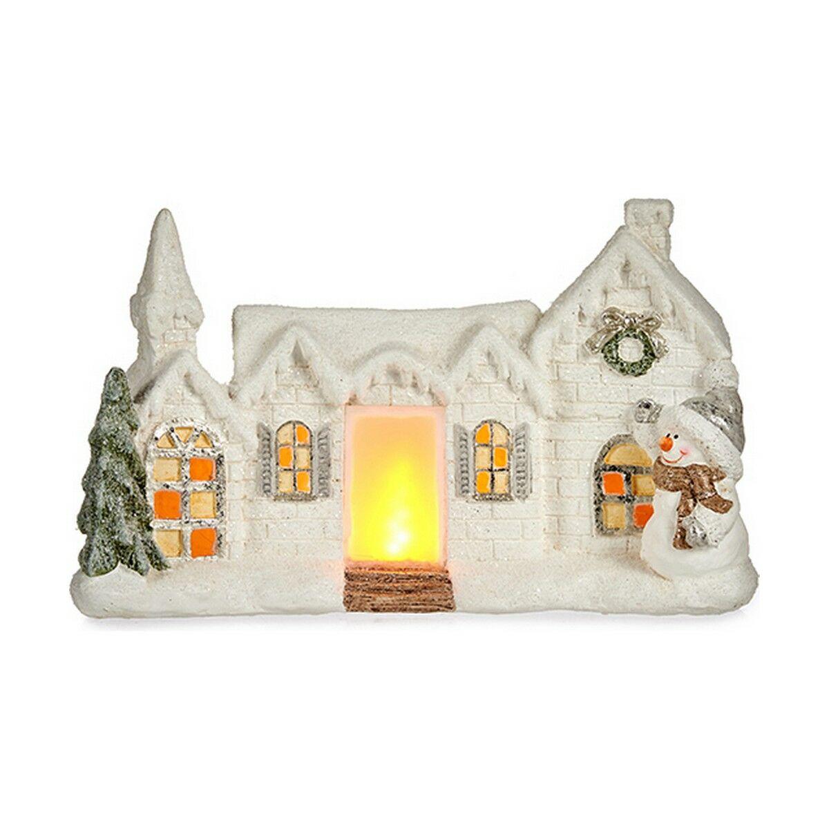 Juledekoration med LED - Krist+ hvidt hus 13 × 26,5 × 43 cm