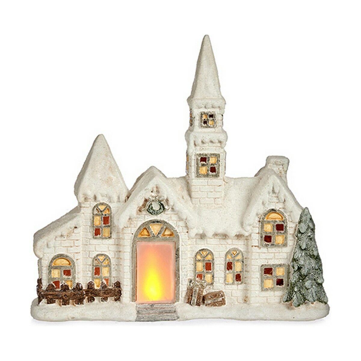 Juledekoration med LED - Krist+ hvidt hus 11 × 47,5 × 49 cm