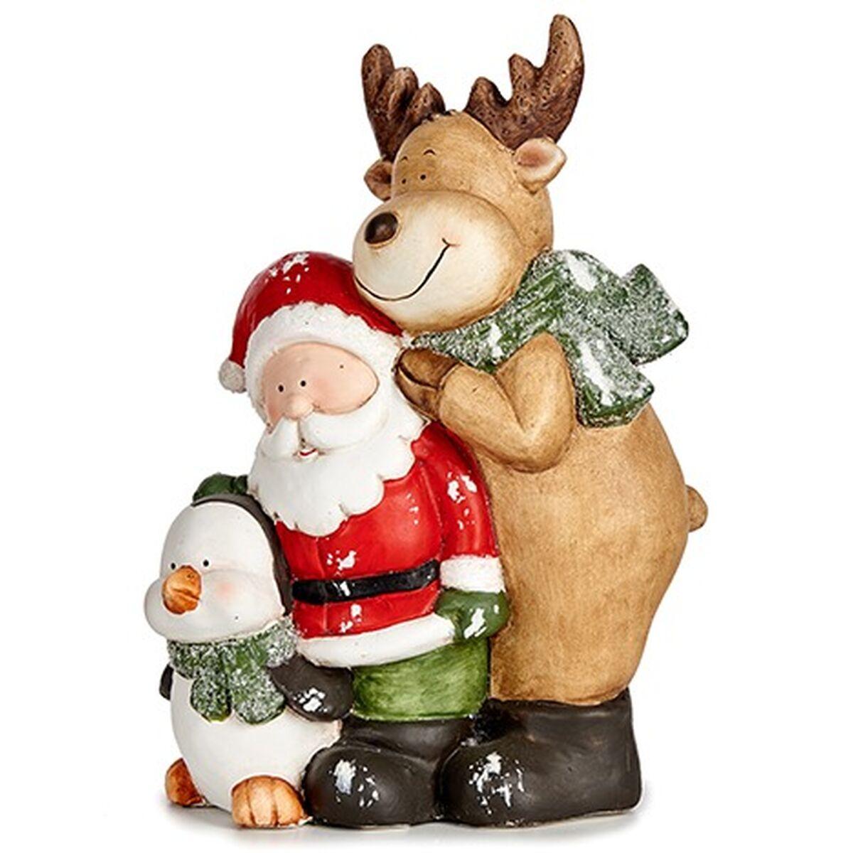 Juledekoration Krist+ keramisk figur - hvid/brun/sort/grøn, 14 × 37,5 × 27,5 cm