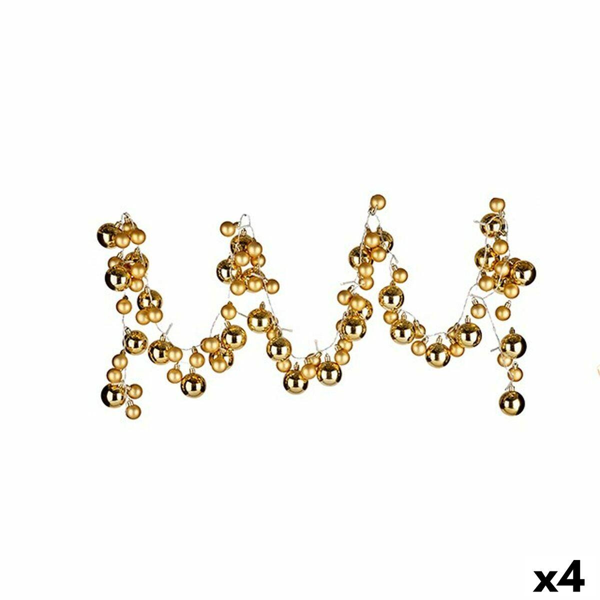 Juleguirlande med LED - Krist+ gylden 2,36 m (4 stk)