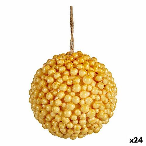 Julekugle Gul Plastik 8 x 8 x 8 cm (24 enheder)