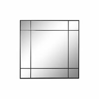 Vægspejl Sort Krystal Jern 90 x 3 x 90 cm