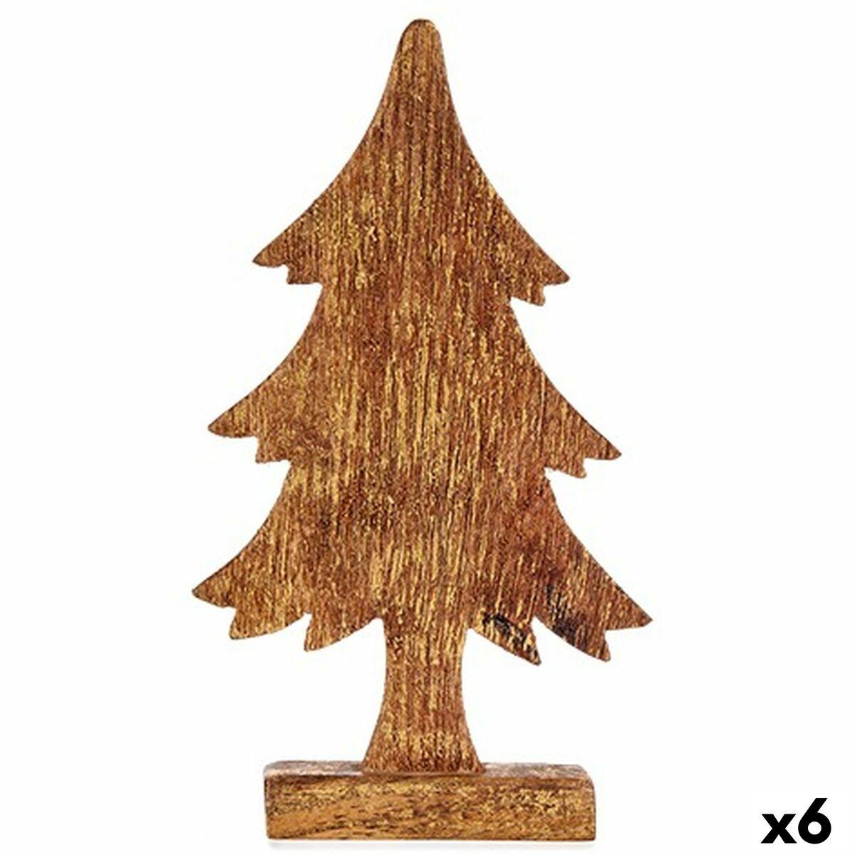 Juledekoration træ - Krist+ gylden juletræsfigur 5 × 31 × 15,5 cm (6 stk)