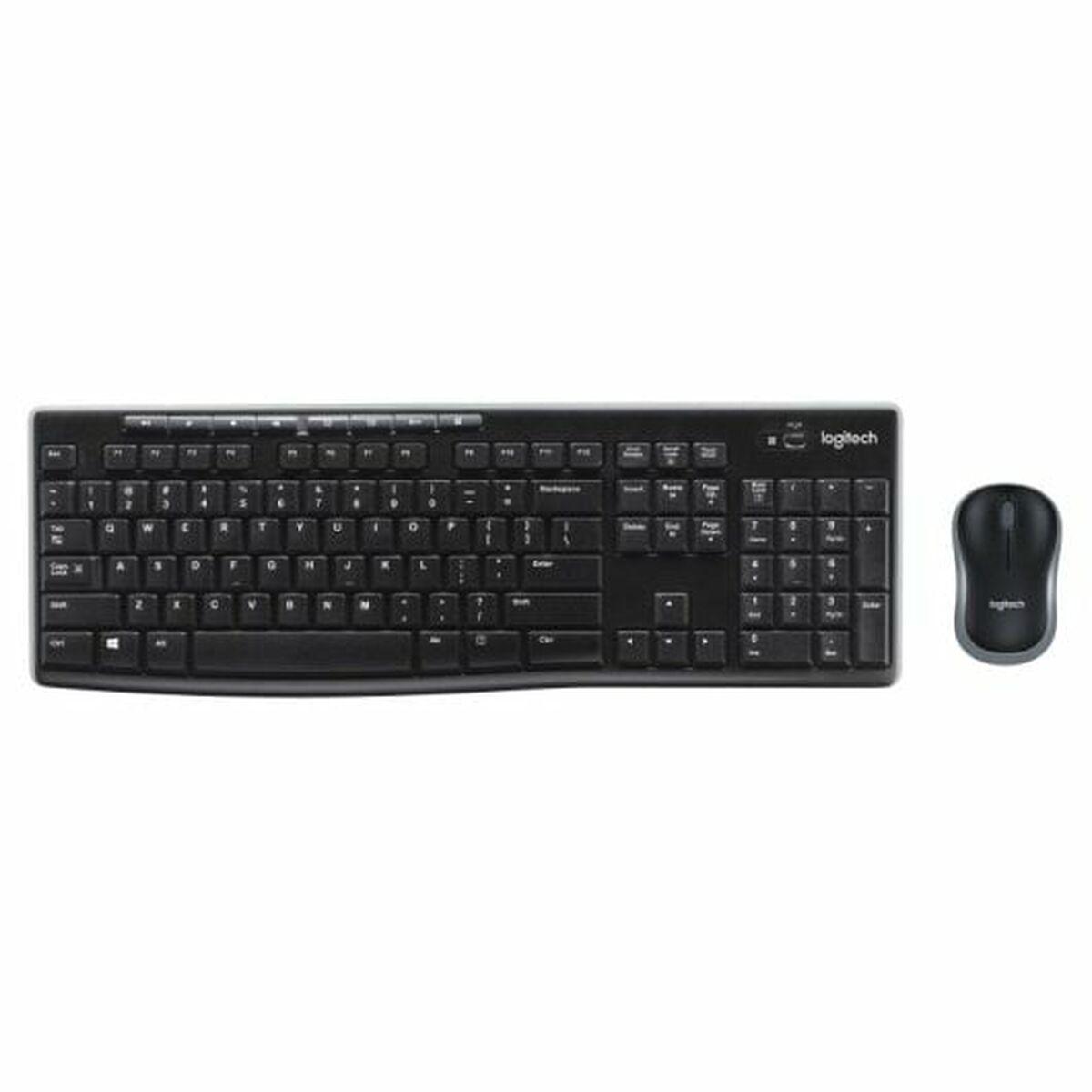 Tastatur og trådløs mus Logitech 920-004512 Sort Qwerty Italiensk