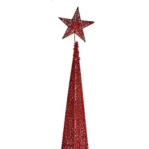 Juletræ Tårn Rød Metal Plastik 42 x 218 x 42 cm (3 enheder)