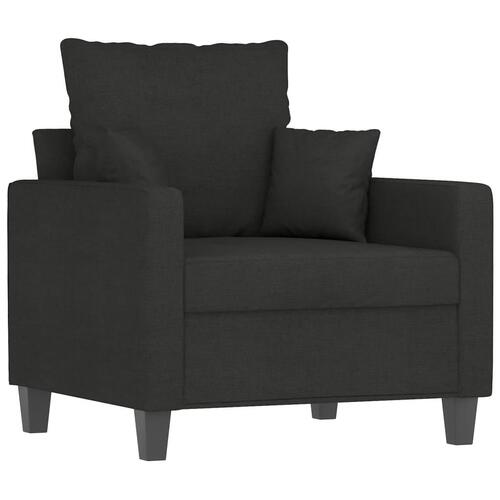 Sofasæt 4 dele med puder stof sort