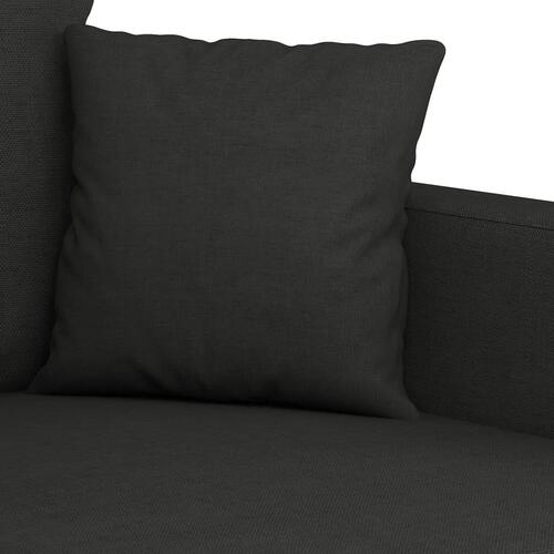 Sofasæt 4 dele med puder stof sort