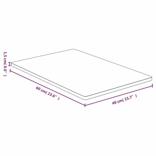 Bordplade 40x60x1,5 cm bambus