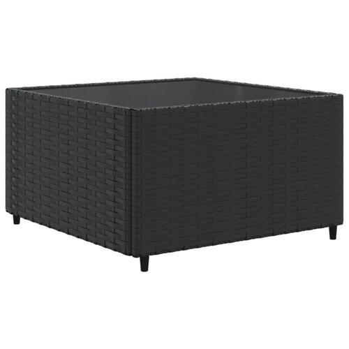 Loungesæt til haven 8 dele med hynder polyrattan sort