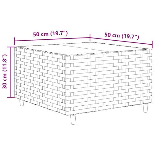 Loungesæt til haven 8 dele med hynder polyrattan sort