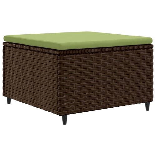 Loungesæt til haven 4 dele med hynder polyrattan brun